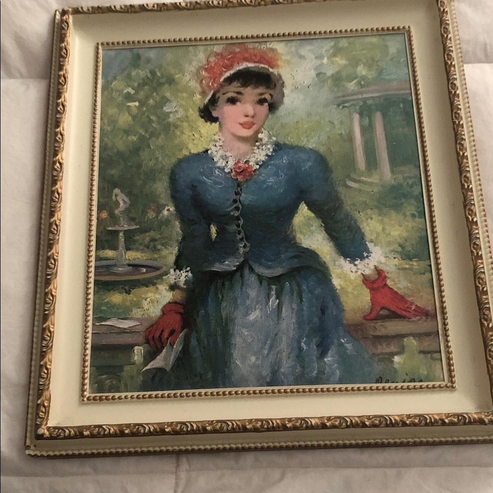 Framed Vintage Style Portrait Painting